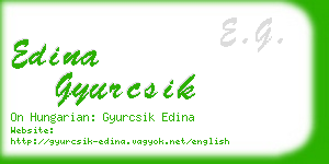 edina gyurcsik business card